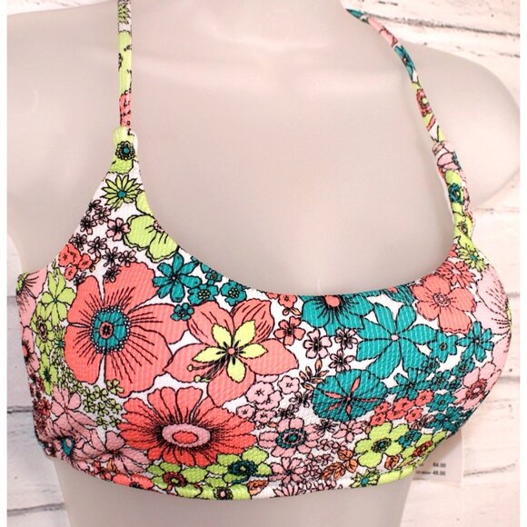 Raisins Junior’s Summer Floral Print Bikini Top Size Large NWT $48 - Picture 4 of 8